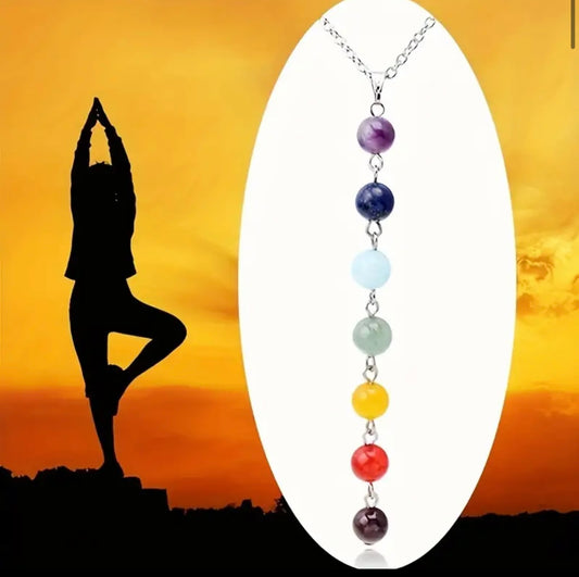 7 Chakra Stone Beads Pendant Necklace