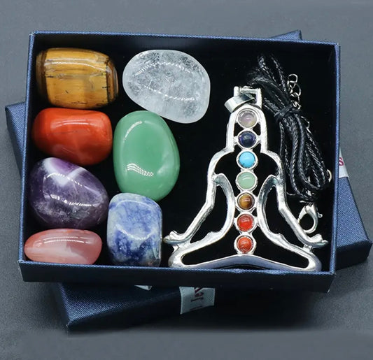 8pcs/Set Natural Crystal Stones, Chakra Spiritual Stones